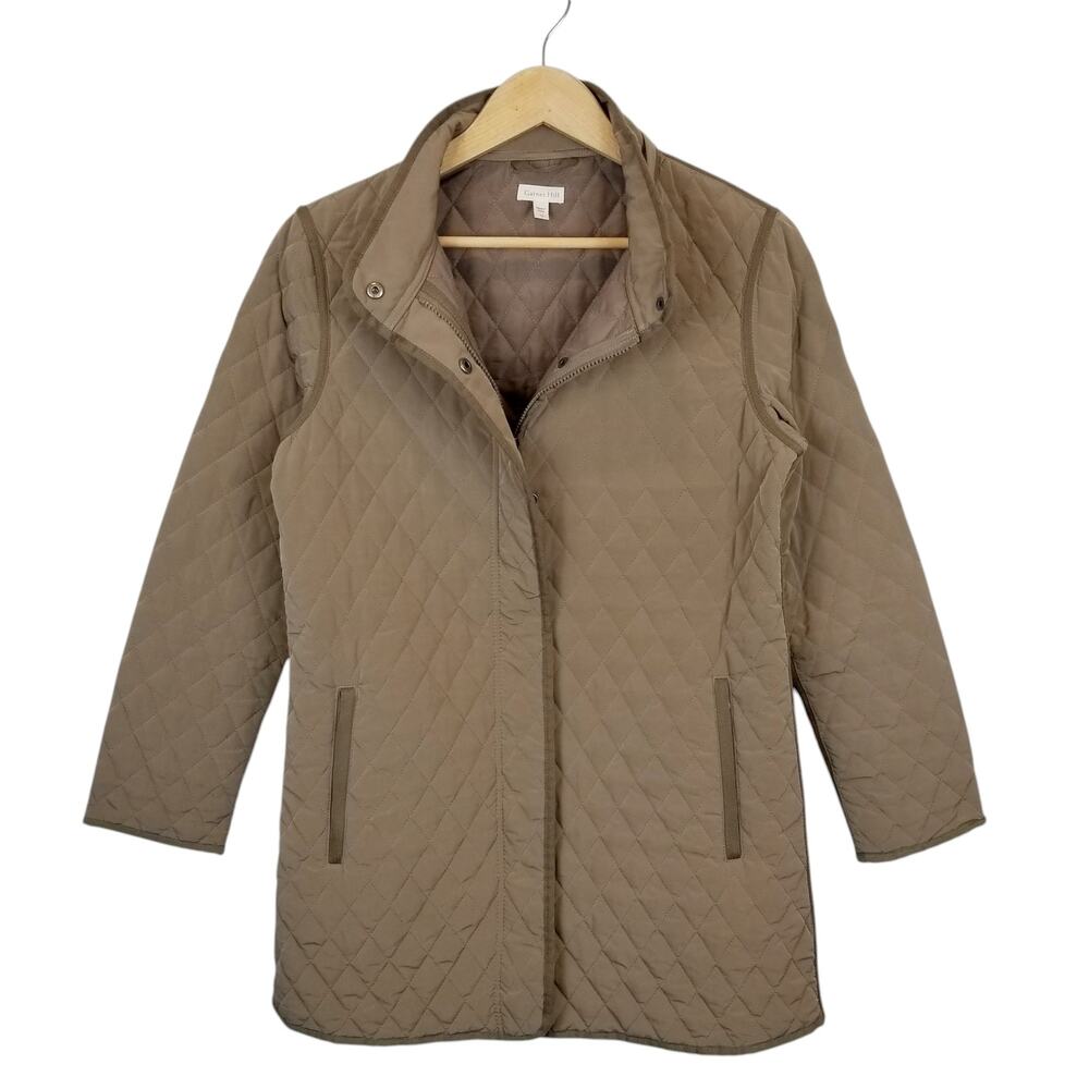 Garnet Hill Quilted Tan Jacket